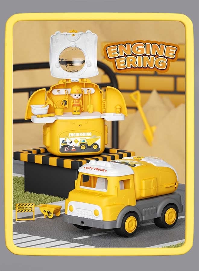 إيزي سو مجموعة ألعاب سيارات تظاهرية 3 في 1، نموذج مركبة هندسية واقعية بثلاثة أشكال يمكن تحويلها بحرية، لعبة تظاهر تفاعلية بين الوالدين والطفل، مجموعة ألعاب سيارات، سيارة لعبة متحولة، نموذج سيارة متعدد الوظائف، هدية رائعة للأولاد والبنات - Image 3