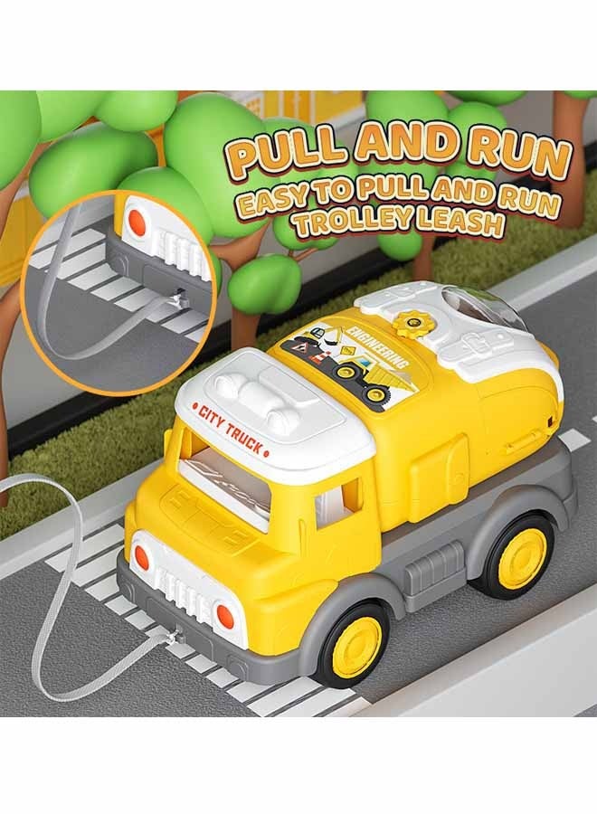 إيزي سو مجموعة ألعاب سيارات تظاهرية 3 في 1، نموذج مركبة هندسية واقعية بثلاثة أشكال يمكن تحويلها بحرية، لعبة تظاهر تفاعلية بين الوالدين والطفل، مجموعة ألعاب سيارات، سيارة لعبة متحولة، نموذج سيارة متعدد الوظائف، هدية رائعة للأولاد والبنات - Image 5