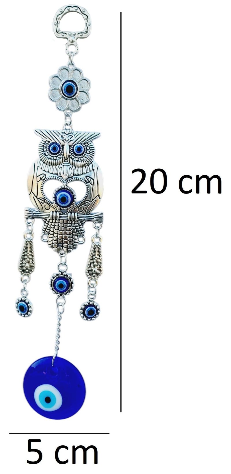 ARTISKRITI Owl Evil Eye Hanging Nazar Suraksha Nazar Battu for Home Entrance Door, Wall Hanging for Good Luck, Protection and Prosperity - Image 5