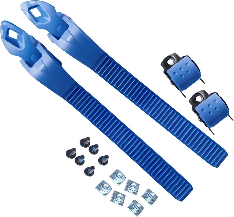 Alemon 2 Pieces Replacements Inline Roller Skating Shoes Energy Strap with Screws Nuts Skates Buckles Accessory,3 Colors Black Blue Pink - Image 1