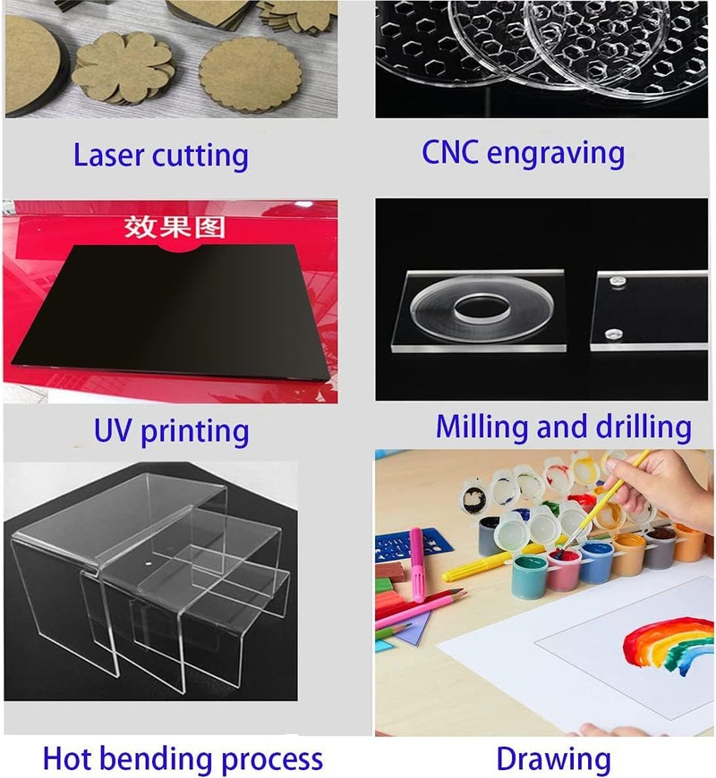 TPGP DARENYI 3mm Clear Acrylic Sheet - Large Transparent Plastic Board for Crafting and DIY (30 x 30cm) - Image 5