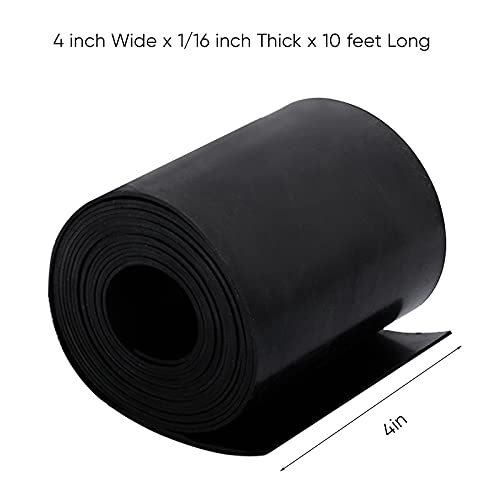 ToLanbbt Neoprene Rubber Sheet Roll - 1/16 Inch Thick x 4 Inch Wide x 10 Feet Long Solid Rubber Gasket Seal for DIY Gaskets, Pads, Seals, Crafts, Flooring, Cushioning of Anti-Vibration, Anti-Slip - Image 2
