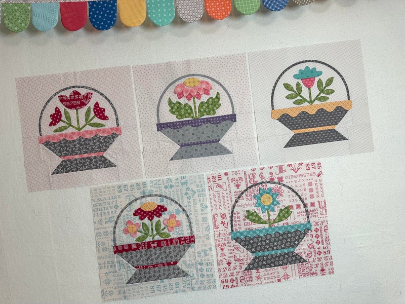 Lori Holt Flower Basket Sampler - Sew Simple Shapes, Includes 50 Templates, Flower Basket Sampler Sew Along by Bee in My Bonnet - Image 3