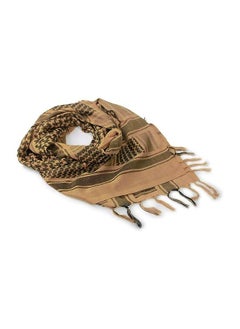 Generic Shemagh Tactical Desert Scarf, 100% Cotton Head Neck Scarf, Head Neck Wrap Shawl with Tassel, Outdoor Kerchief for Women & Men (Light Brown)  - Image 3