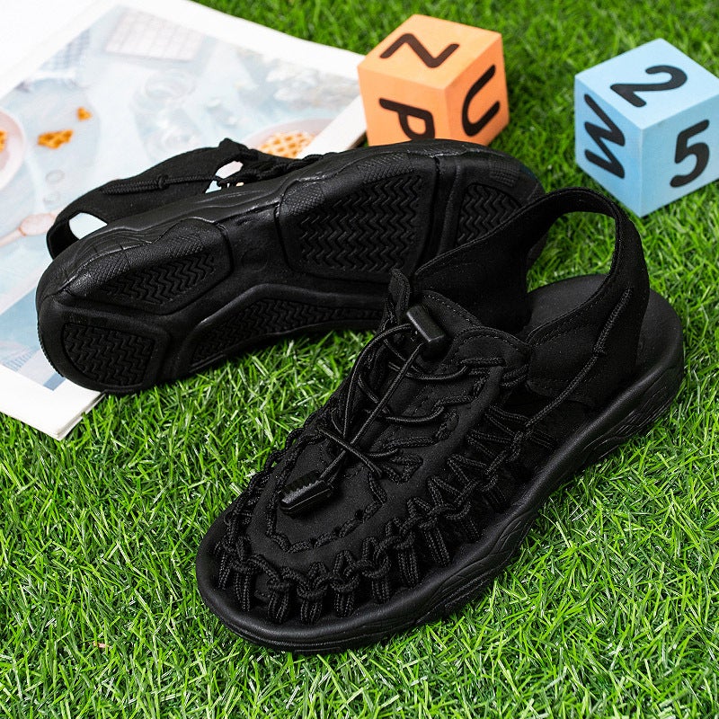 New Hand-Woven Sandals Children'S Breathable Soft Bottom Beach Shoes Ultra-Light Shoes Hiking Wading Shoes - Image 5