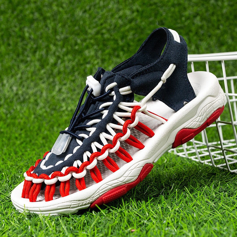 New Hand-Woven Sandals Children'S Breathable Soft Bottom Beach Shoes Ultra-Light Shoes Hiking Wading Shoes - Image 1