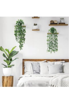 Generic 3 Pieces Artificial Hanging Plants - Eucalyptus Potted Plants for Office Farmhouse, Fake Leaves Pendant Plants, Indoor Outdoor Wedding Home Decor  - Image 4