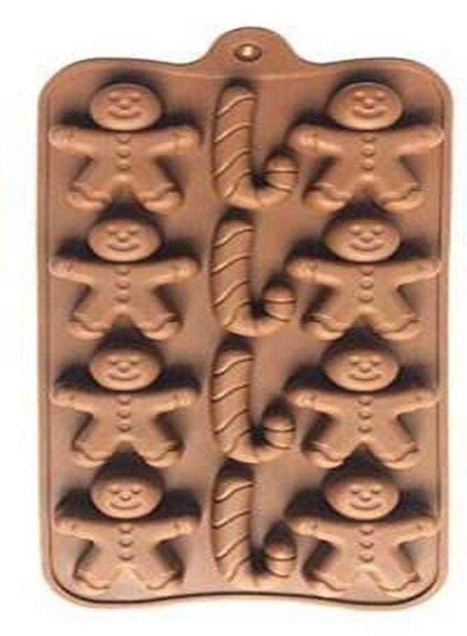 Baking Set Chocolate Mould Silicone Chocolate Making Mould || Food Grade Baking Molds and Kitchen Tools Brown Christmas - Image 1