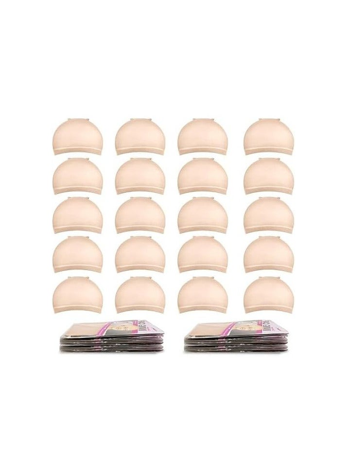 Generic 20pcs Beige Mesh Wig Caps 
