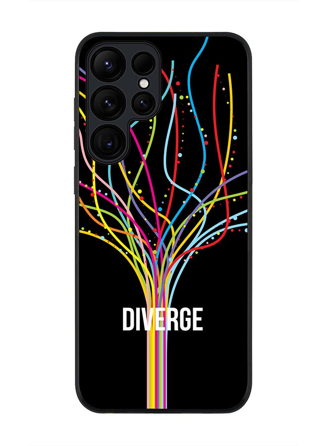 Stylizedd Rugged Black edge case for Samsung Galaxy S24 Ultra, Slim fit Soft Case Flexible Anti Drop TPU Gel Thin Cover- Diverge (Black) - Image 1