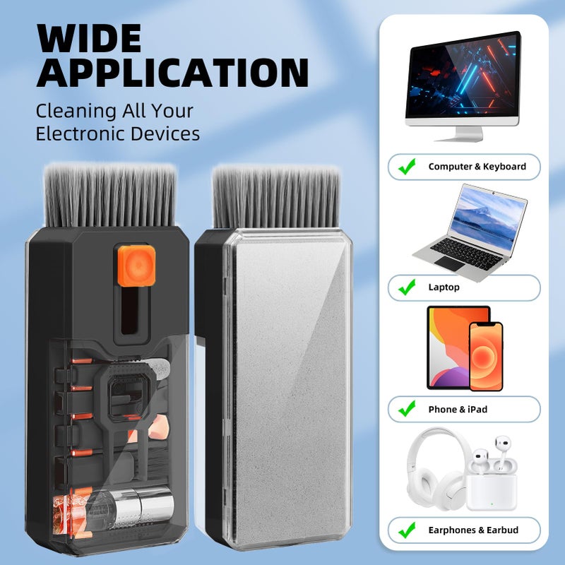 Ordilend 10-in-1 Keyboard Cleaner and Laptop Cleaning Kit - Professional Computer Screen-Safe Tools for MacBook and Electronics - Portable Brush Set for Gamers and Remote Professionals - Image 5