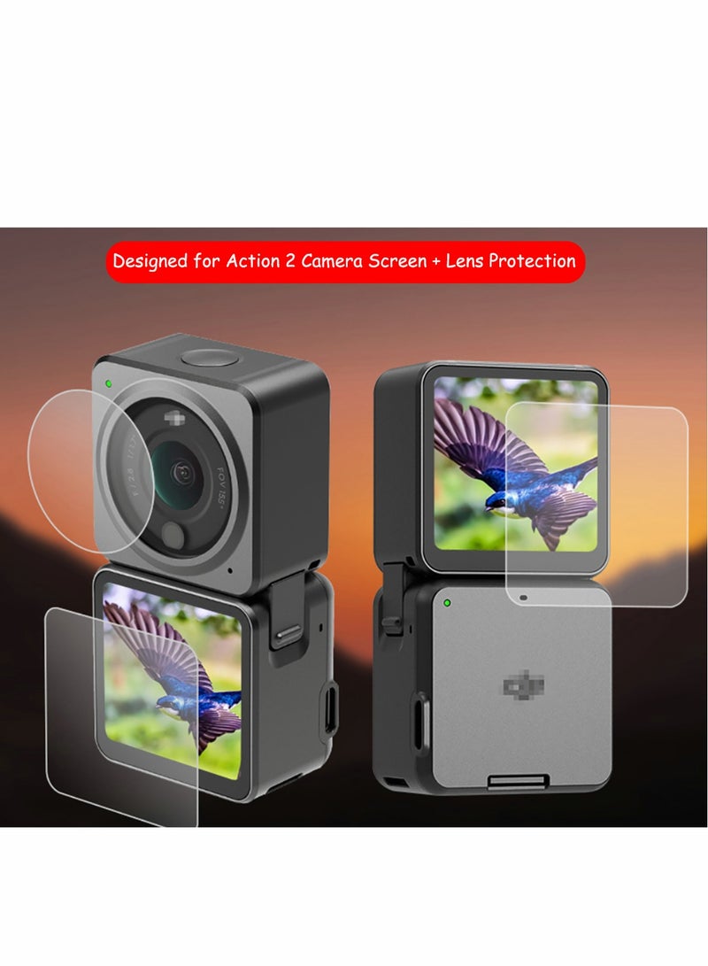 Excefore Camera Frame for DJI osmo Action 2 Anti-Drop Dust Protection Case Cover Mount and Screen Protector Kits - Image 5