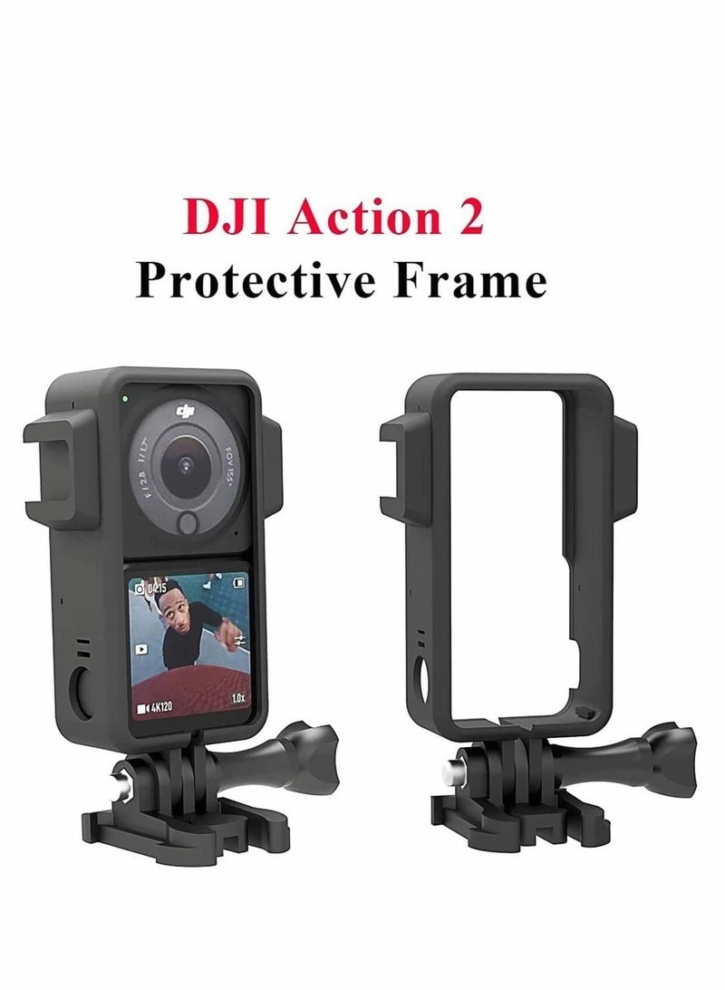 Excefore Camera Frame for DJI osmo Action 2 Anti-Drop Dust Protection Case Cover Mount and Screen Protector Kits - Image 2