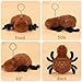 Niceup 47in Insect Stuffed Animal Keychains 6pcs Bug Party Favors Decor Toys Cute Small Plushies Spider Caterpillar Ladybug Ladybird Bumblebee Moth Snail for Halloween Kids Christmas Stuffer Gift - Image 4