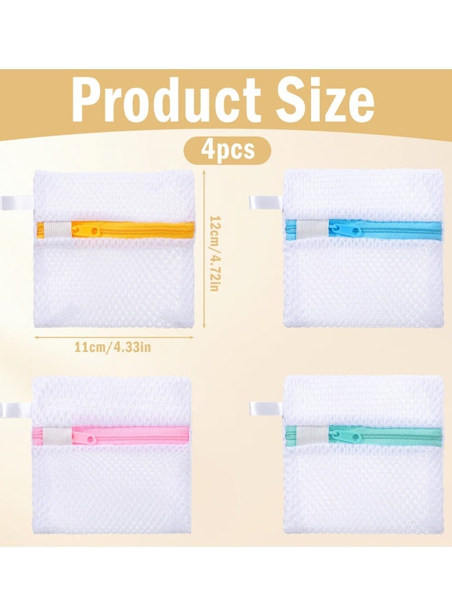 4 PCS Laundry Pod Anti-Sticking Bag, Small Mesh Laundry Bags For Delicates Mini Durable Washing Machine Laundrys Pods Dissolution Protection Wash Pouch Storage Bag For Pods Scented Beads - Image 2