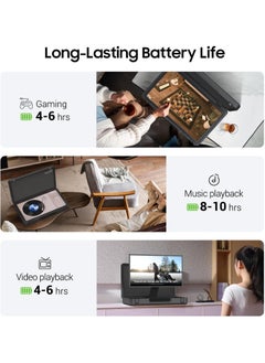 FIPKA 27-Inch Portable Entertainment System, Compact Suitcase Design Smart TV, Android OS, Bluetooth 3D Speakers, Built-in Battery 6H, Briefcase Screen Perfect for Travel & Outdoor Parties  - Image 3
