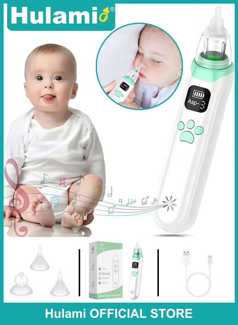 هولامي الأنف الشافطة للأطفال ، قابلة للشحن الطفل الأنف شفط مع 3 نصائح سيليكون ، 3 مستويات شفط ، ماء الأنف مصاصة مع الموسيقى والضوء مهدئا وظيفة - Image 1