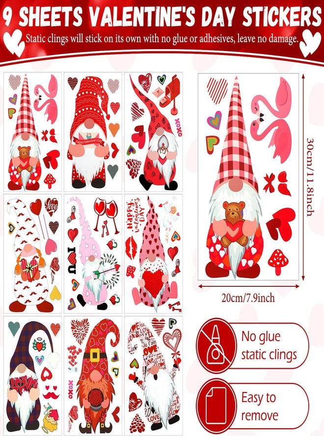 Yinder 27 Sheets Valentine's Day Window Clings Decorations St. Patrick's Day Window Clings Shamrock Gnome Window Decals Irish Clover Window Decoration Easter Bunny Eggs Window Stickers for Home Party - Image 2