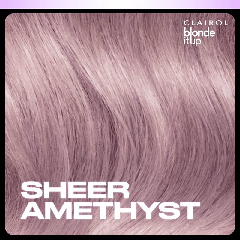 Clairol Blonde It Up Crystal Glow Toners Demi-Permanent Hair Dye, Sheer Amethyst Hair Color, Pack of 1 - Image 3