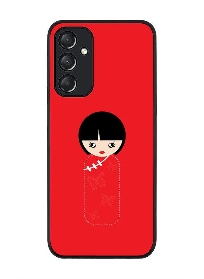 Stylizedd Rugged Black edge case for Samsung Galaxy A05s, Slim fit Soft Case Flexible Rubber Edges Anti Drop TPU Gel Thin Cover- Chinese Doll - Image 1