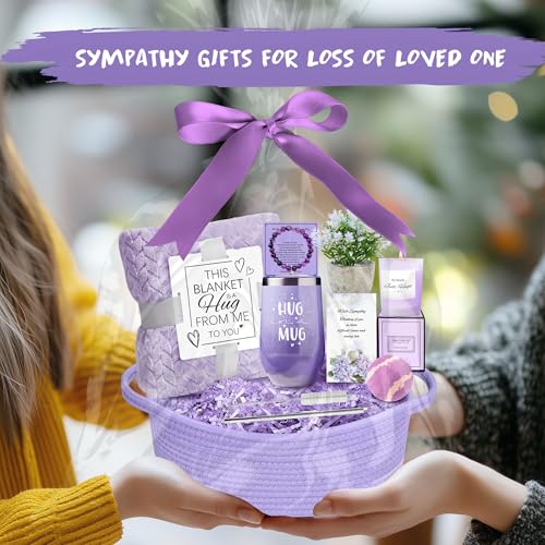 AMIDA Sympathy Gift Baskets Sympathy Gifts for Loss of Loved One Dad Mom Husband Sister Friend Bereavement Gifts Condolences Gift Basket for Loss Grief Gifts Grieving Gifts Sorry for Your Loss Gifts - Image 2