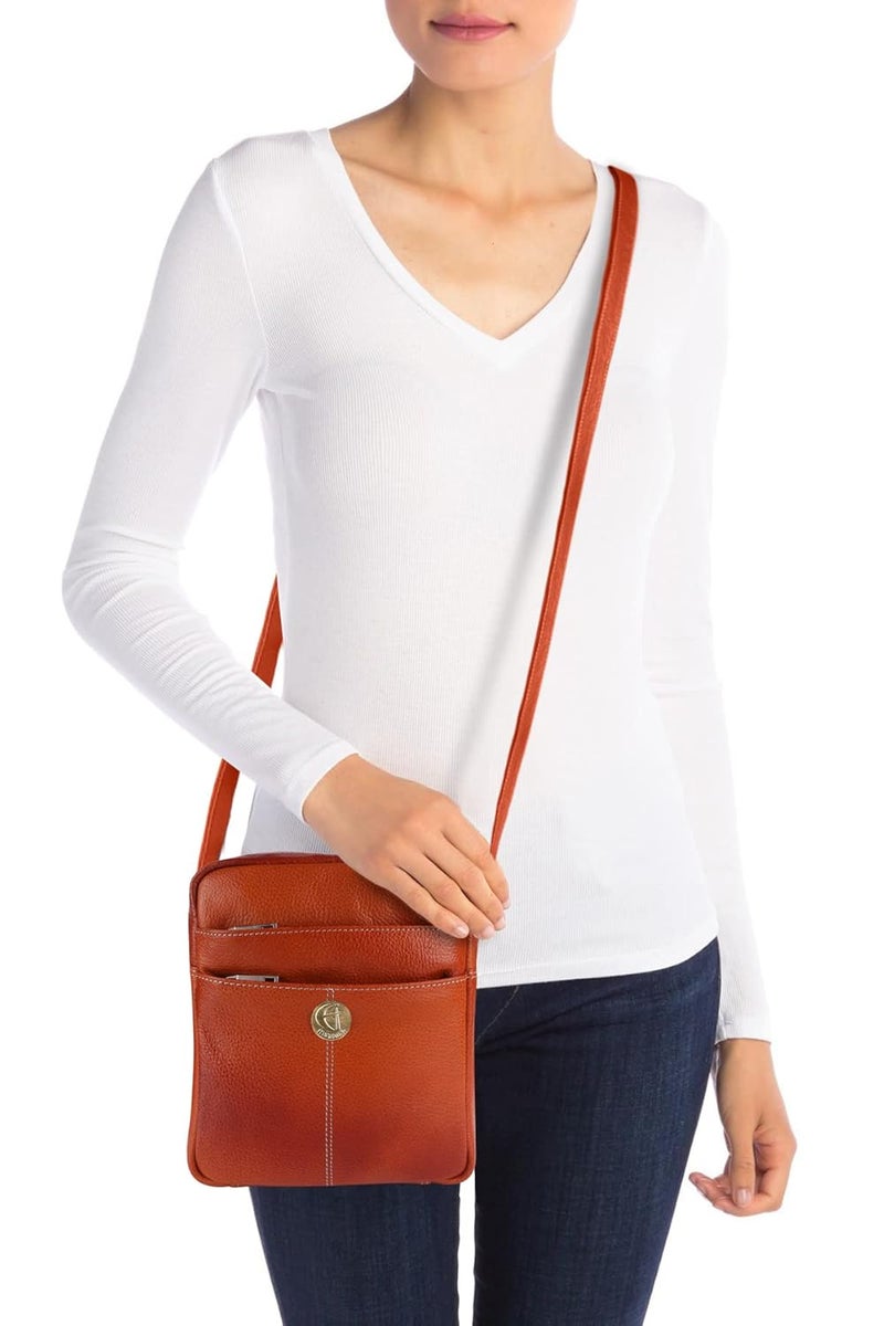 HiLEDER 100% Pure Genuine Leather Utility 7 inch Travel Office Ipad Tab Bag - Image 5