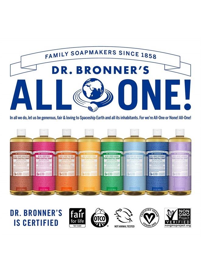 Dr. Bronner's Pure-Castile Liquid Soap – Almond Bundle. 32 oz. Bottle and 2 oz. Travel Bottle - Image 5