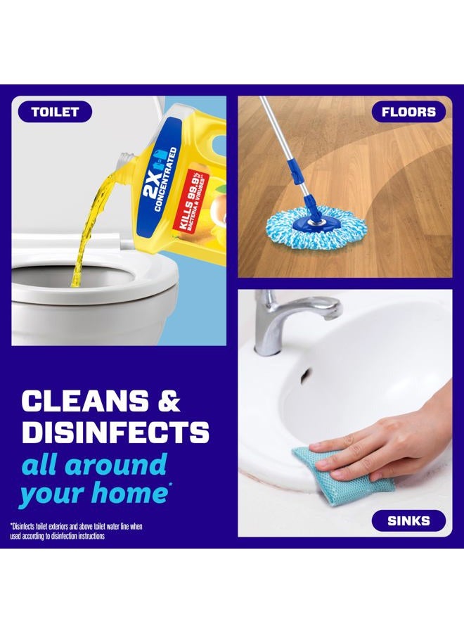 Mr Clean Antibacterial All Purpose Cleaner, Floor Cleaner for Mopping Home, Bathroom, & Kitchen, Cleaning Liquid for Mop & Bucket, Cleaning Supplies, Multi-Surface Dilutable, Lemon, 99oz - Image 3