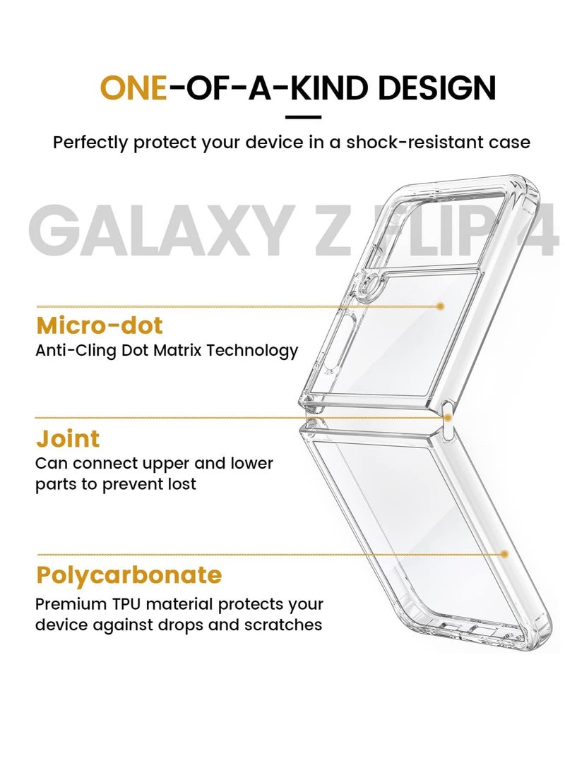 ELTRAZONE for Samsung Galaxy Z Flip 4 Case, Galaxy Z Flip 4 Clear Case [Anti-Yellow] Slim Thin Premium TPU Crystal Shockproof Protective Cover Case for Samsung Galaxy Z Flip 4 5G 2022 - Full Clear - Image 3