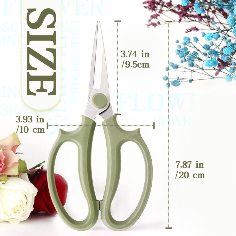 OJYUDD 3Pcs Garden Flower Scissor,Floral Scissors Pruning Shears,Stainless Steel Flowers Scissors with Comfortable Grip Handles,Premium Garden Clippers for Flower Arrangement,Gardening Tool - Image 2