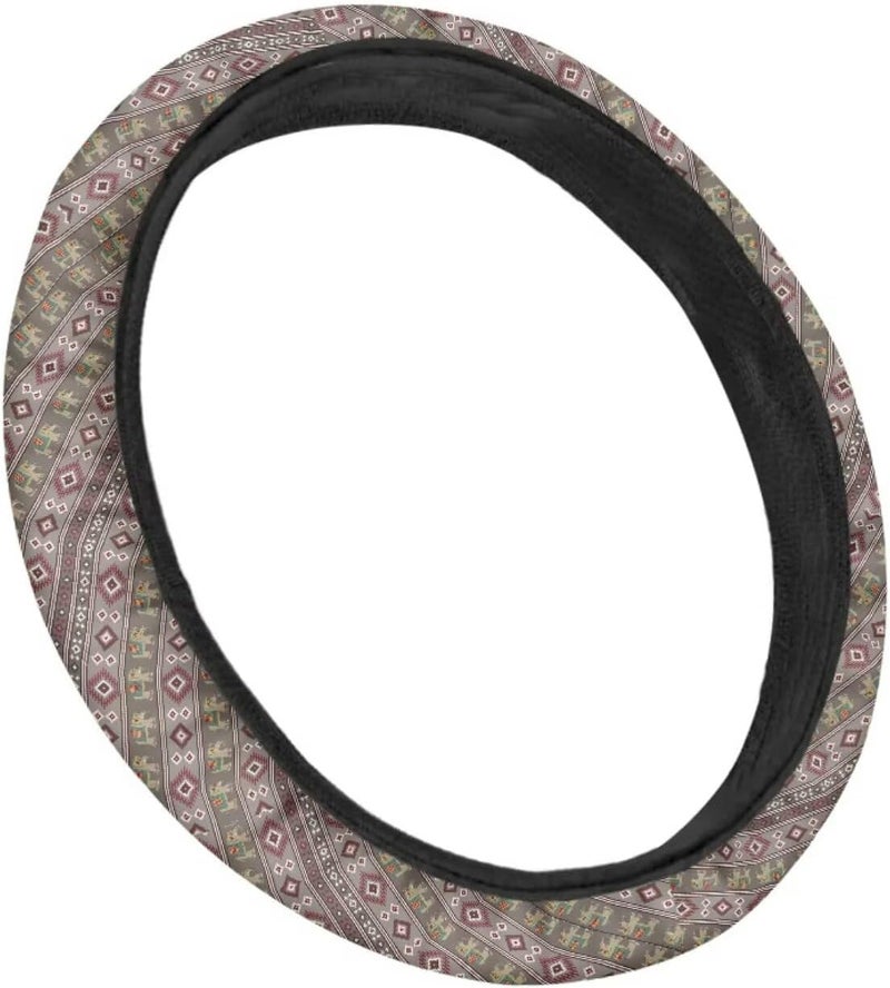 Car Steering Wheel Cover for Women and Men,Non-Slip Breathable Steering Wheel,Universal 14.5"-15" Fit for Cars and SUVs Purple Steering Wheel Cover(Burnt Orange Bohemian) - Image 3