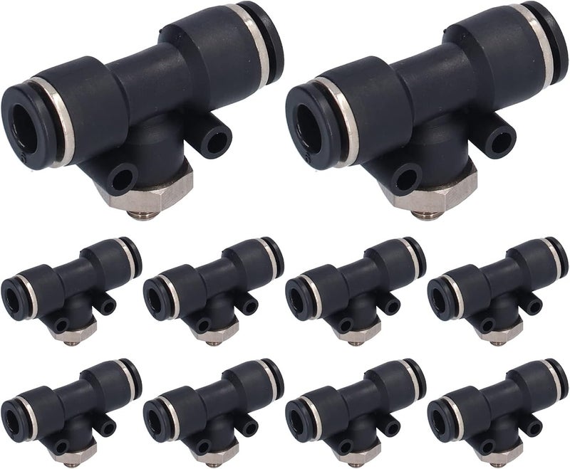 Pneumatic Quick Connect Hose Fittings Kit 10Pcs PVC 04 M5C Leak Proof Labor Saving - Image 1