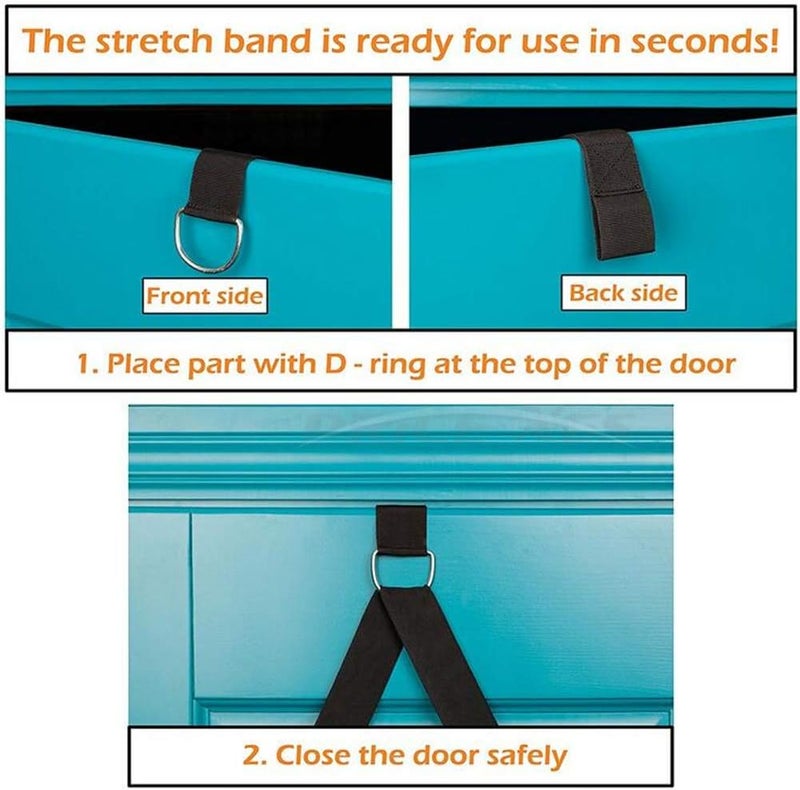 Price Xes Adjustable Leg Stretcher Lengthen Ballet Stretch Band - Easy Install on Door Flexibility Stretching Leg Strap Great Cheer Dance Gymnastics Trainer Stretching Equipment Taekwondo Training - Image 3