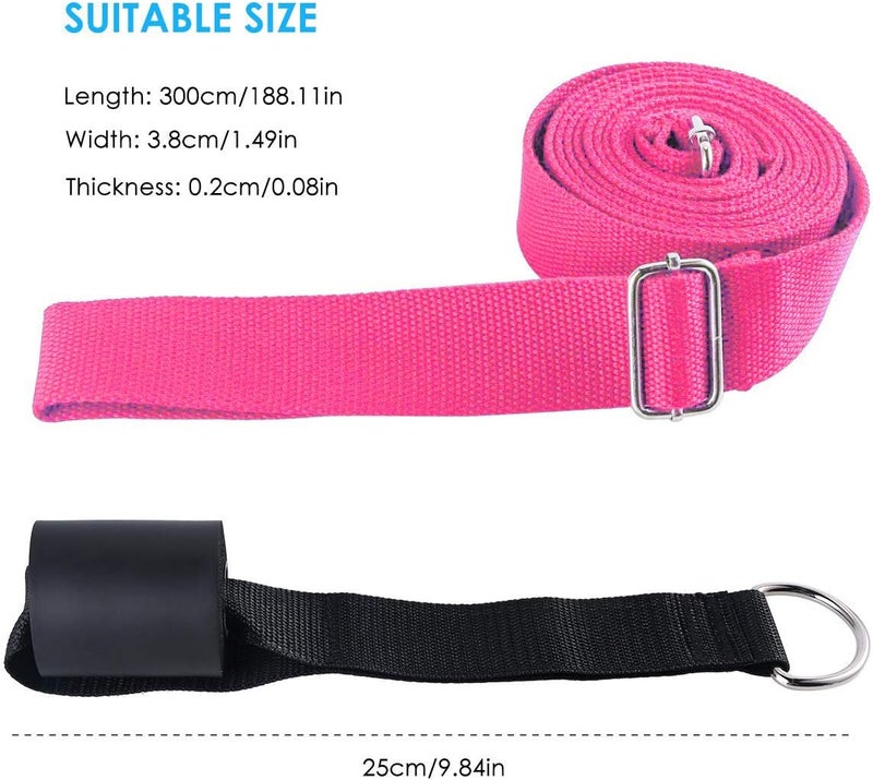 Price Xes Adjustable Leg Stretcher Lengthen Ballet Stretch Band - Easy Install on Door Flexibility Stretching Leg Strap Great Cheer Dance Gymnastics Trainer Stretching Equipment Taekwondo Training - Image 5