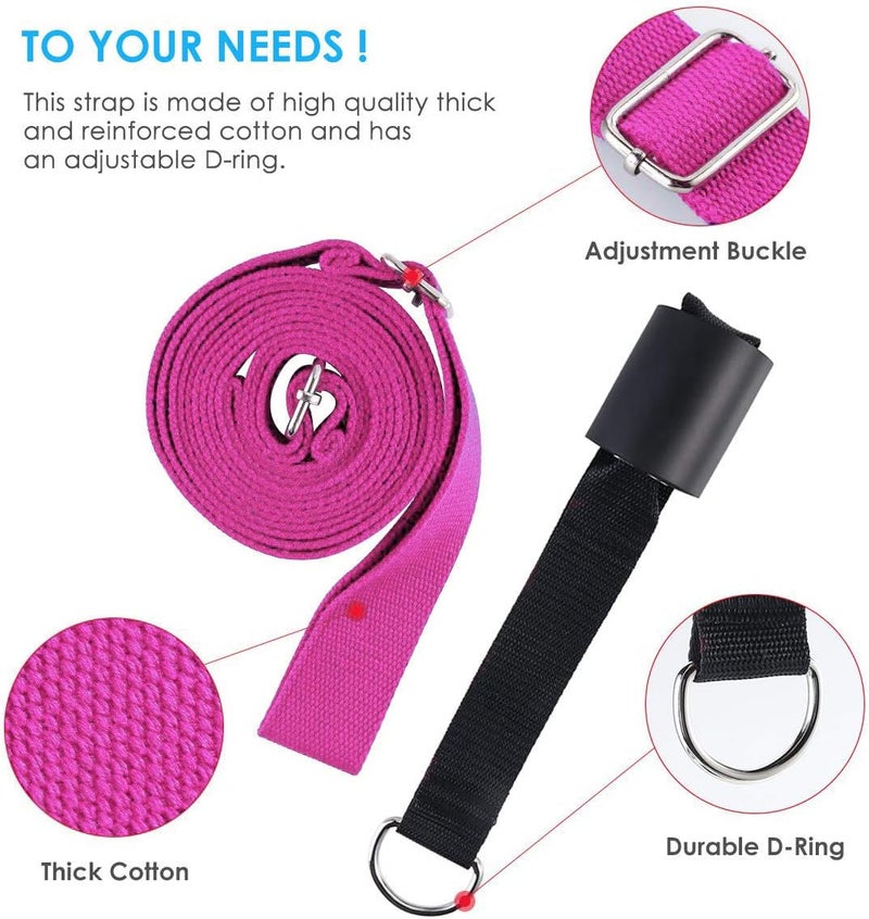 Price Xes Adjustable Leg Stretcher Lengthen Ballet Stretch Band - Easy Install on Door Flexibility Stretching Leg Strap Great Cheer Dance Gymnastics Trainer Stretching Equipment Taekwondo Training - Image 2