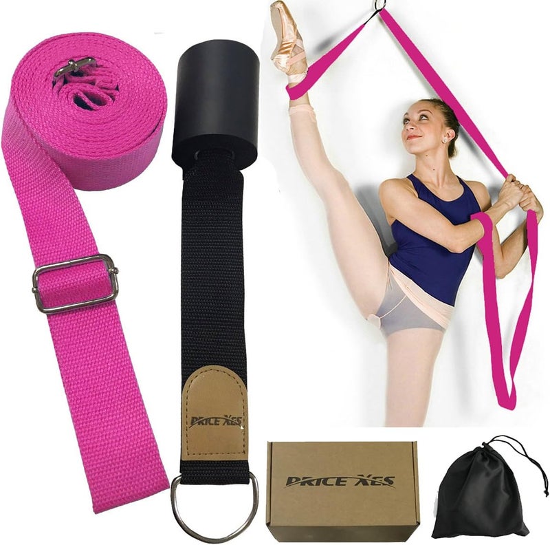 Price Xes Adjustable Leg Stretcher Lengthen Ballet Stretch Band - Easy Install on Door Flexibility Stretching Leg Strap Great Cheer Dance Gymnastics Trainer Stretching Equipment Taekwondo Training - Image 1