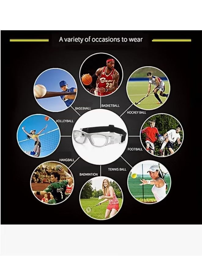 Basketball goggles, soccer goggles, and sports safety goggles, featuring an adjustable headband to prevent slipping. (Suitable for teenagers and adults) - Image 4
