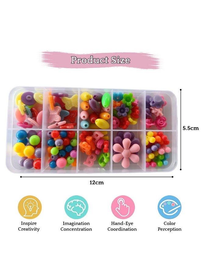 SYGA Beads for Kids Crafts Children's Jewelry Making Kit DIY Bracelets Necklace Hairband and Rings Craft Kits Birthday for 4, 5, 6, 7-Year-Old Little Girls-Multicolor (DIYBeadsSet-101) - Image 3