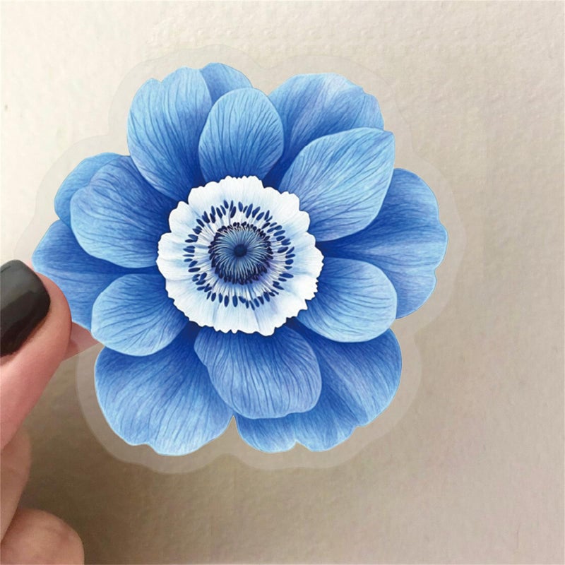 HJHEJST 50PCS Flower Stickers PET Transparent Stickers Colorful Nature Decals Waterproof Decorative Decals for Scrapbook DIY Crafts Album Bullet Journal Planner Water Bottles Phone Cases Laptops - Image 4