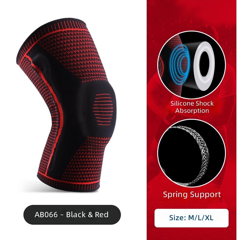 Outdoor Sports Summer Pressurized Silicone Spring Breathable Knee Pads for Hiking, Running, Basketball,  Cycling - Image 1