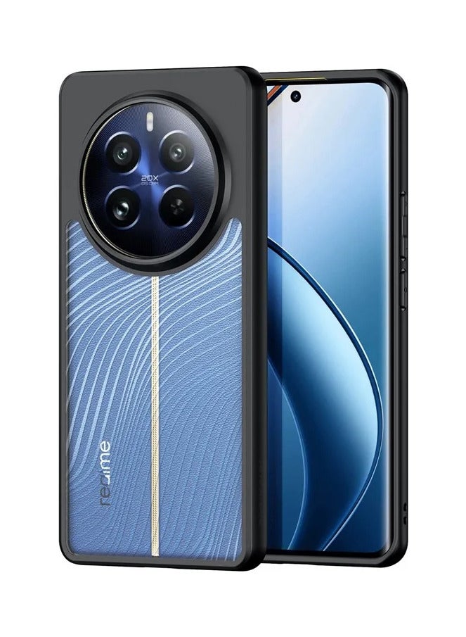 DUX DUCIS Aimo Cover for the Realme 12 Pro/12 Pro Plus mobile phone slim, transparent matte cover made of TPU, polycarbonate, polypropylene, silicone - black - Image 1