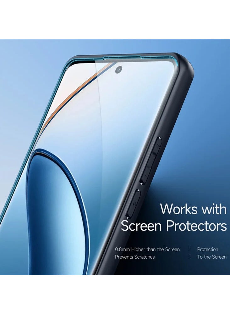 DUX DUCIS Aimo Cover for the Realme 12 Pro/12 Pro Plus mobile phone slim, transparent matte cover made of TPU, polycarbonate, polypropylene, silicone - black - Image 3