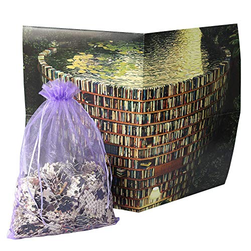 Moruska Puzzles for Adults 1000 Pieces Wooden Jigsaw Puzzle Challenge and Fun  Bookshelf Dam - Image 5