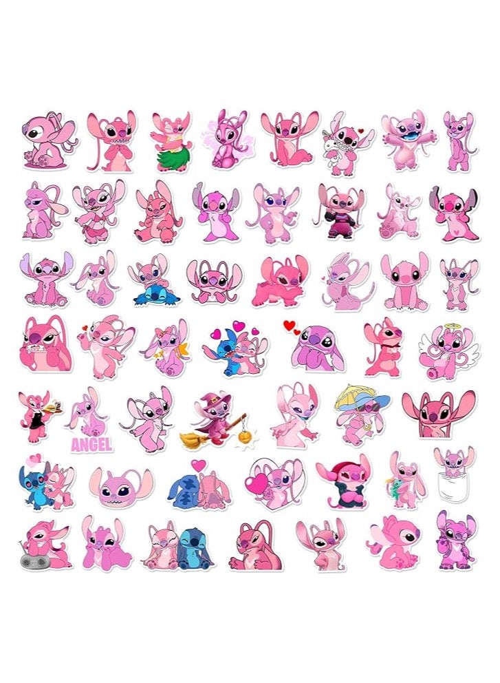 Stitch Stickers for Kids, 50pcs Cute Cartoon Stitchs (Pink Stitch)  - Image 3
