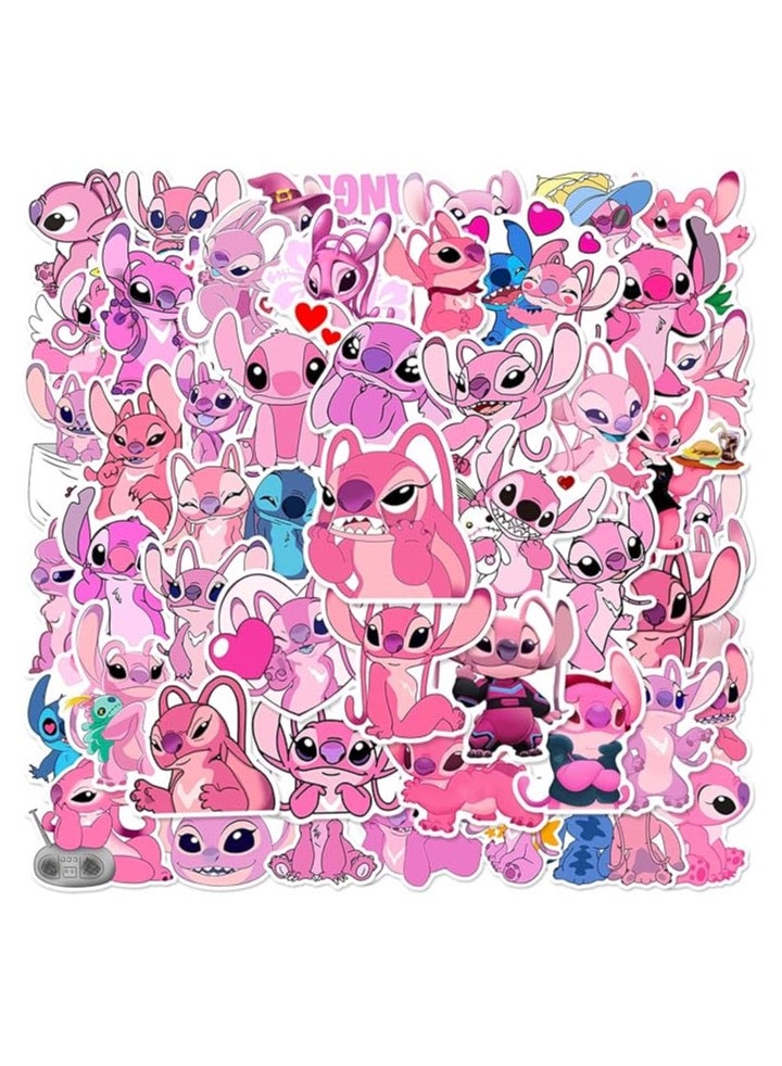 Stitch Stickers for Kids, 50pcs Cute Cartoon Stitchs (Pink Stitch)  - Image 1