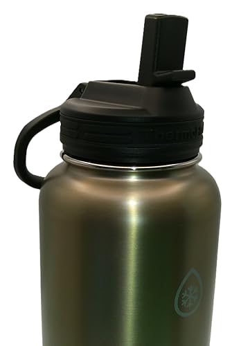 ThermoFlask Stainless Steel Water Bottle, 40 oz, 2-Pack (Silver/Blue Brushed) - Image 4