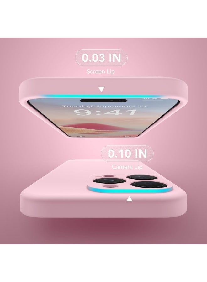 SUYDANBOX Magnetic for iPhone 16 Pro Case, Compatible with MagSafe, [Full Camera Protection][Screen Protector] Silicone Shockproof Protective Phone Case for iPhone 16 Pro 6.3",Pink - Image 4