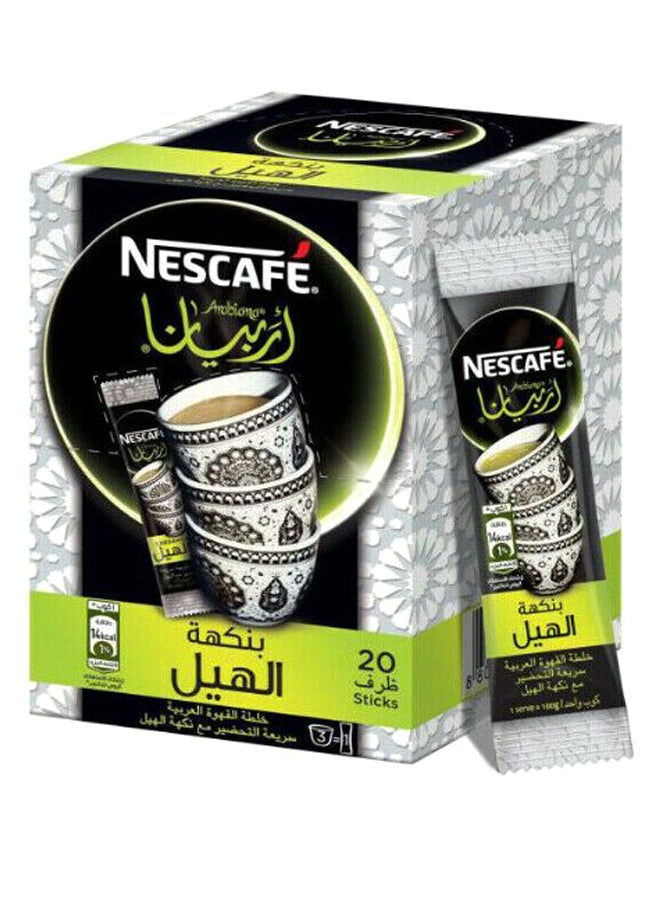 Arabiana Instant Coffee With Cardamom Stick 3grams Pack of 20