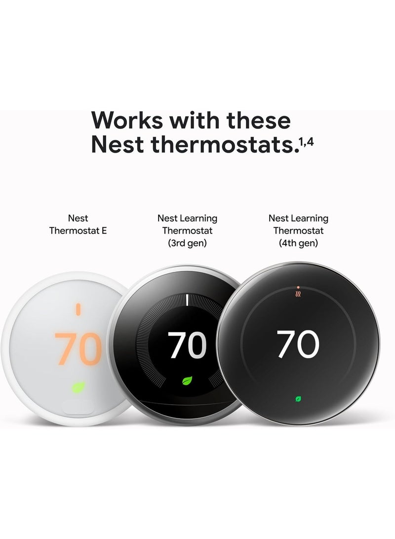 Google Nest Temperature Sensor (2nd Gen) - Room Comfort Sensor with Scheduling - Works with The Nest Learning Thermostat (3rd and 4th Gen) and Nest Thermostat E - Porcelain, White - Image 2