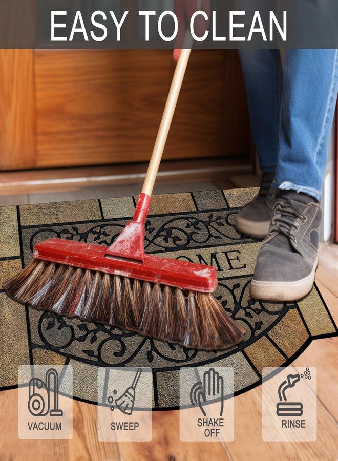 CHICHIC Door Mat Welcome Mat 17x 29 Inch Front Door Mat Outdoors for Home Entrance Outdoors Mat for Outside Entry Way Doormat Entry Rugs, Heavy Duty Non Slip Rubber Back Low Profile,Vine - Image 5